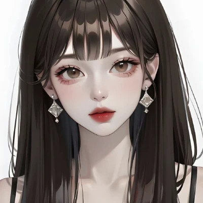 手绘美女头像唯美图片高清