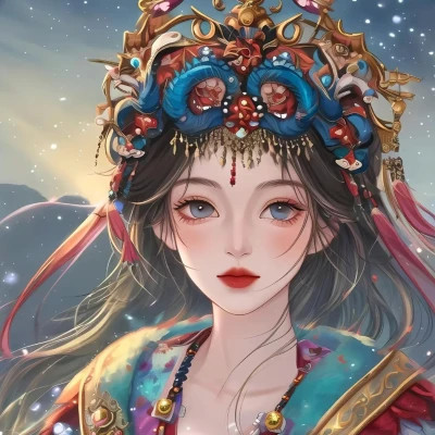 手绘美女头像唯美图片高清