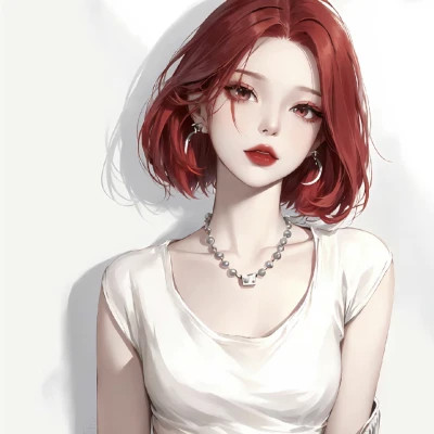 手绘美女头像唯美图片高清