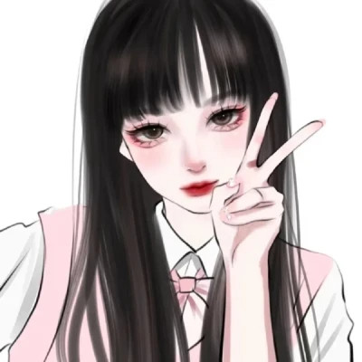 女生简单耐看头像图片手绘