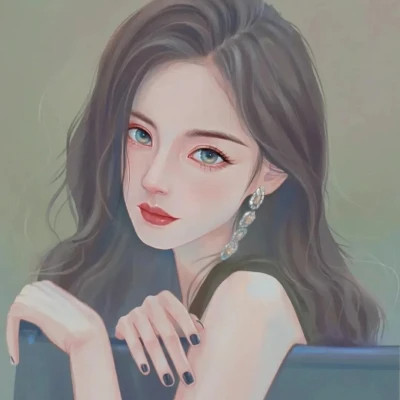 女生简单耐看头像图片手绘