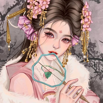 女生简单耐看头像图片手绘