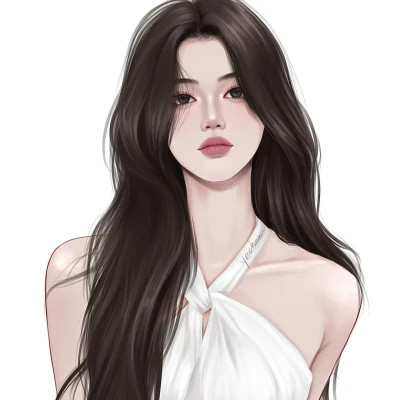 女生简单耐看头像图片手绘