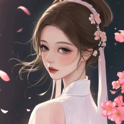 女生简单耐看头像图片手绘