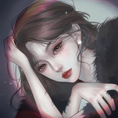 女生简单耐看头像图片手绘