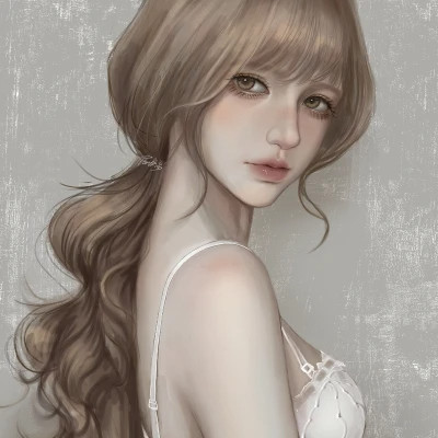 好看的微信头像女手绘图