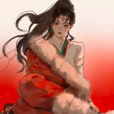 好看的微信头像女手绘图
