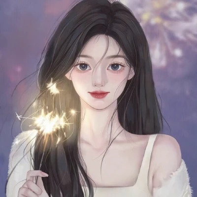 好看的微信头像女手绘图