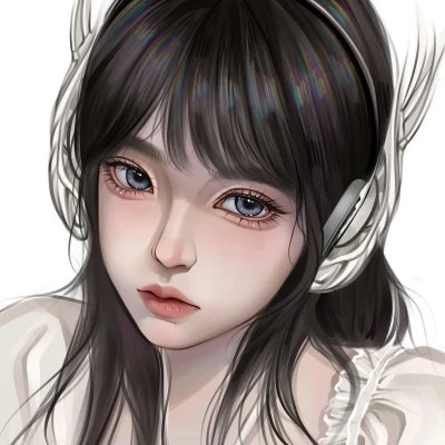 好看的微信头像女手绘图