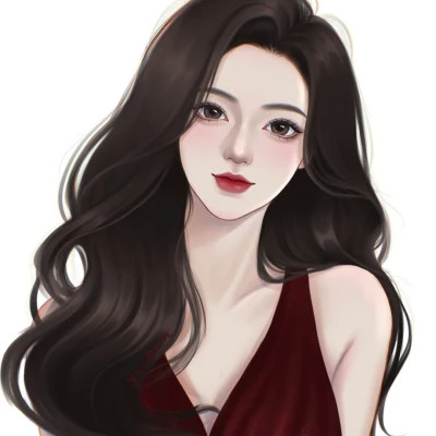 好看的微信头像女手绘图