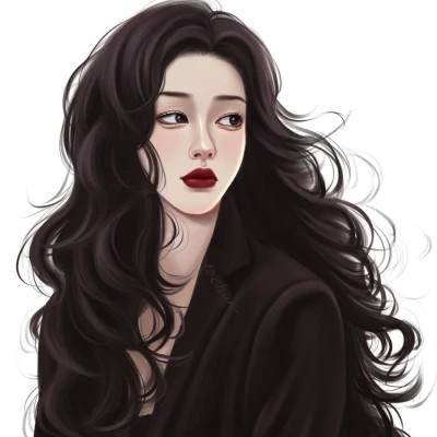 好看的微信头像女手绘图