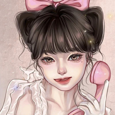 好看的微信头像女手绘图