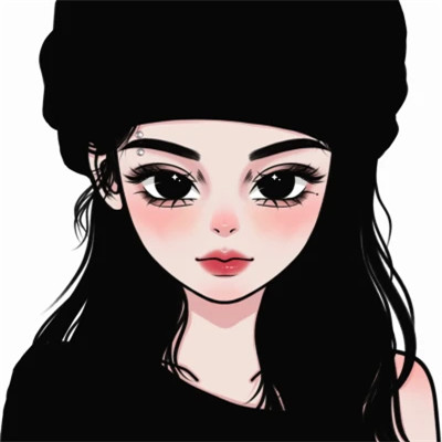 好看的微信头像女手绘图