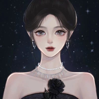 好看的微信头像女手绘图