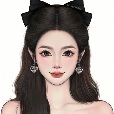 好看的微信头像女手绘图