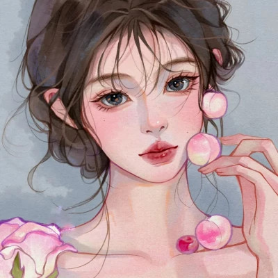 2025新版微信头像卡通女手绘