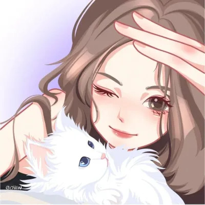 2025新版微信头像卡通女手绘