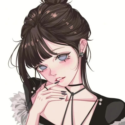 2025新版微信头像卡通女手绘