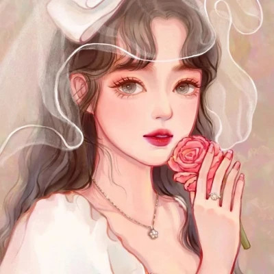 2025新版微信头像卡通女手绘