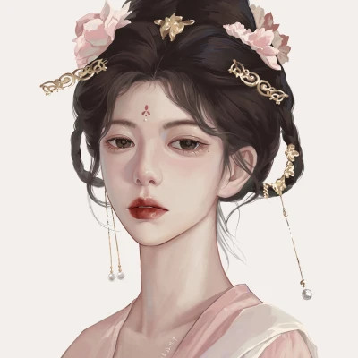 2025新版微信头像卡通女手绘
