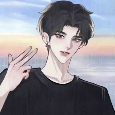 彩色手绘男生头像唯美高清