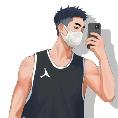 小众头像男生绘画高清图片