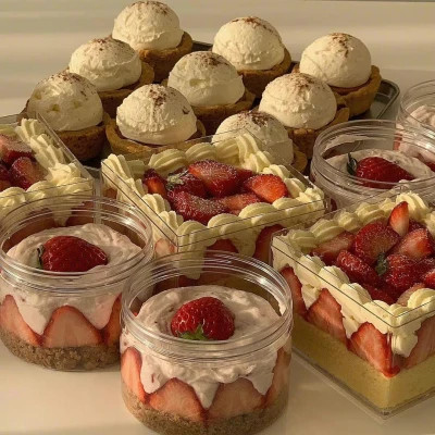 多风格的草莓蛋糕头像图片