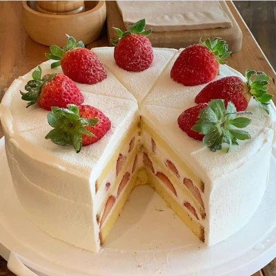 美味可口草莓蛋糕微信头像图片