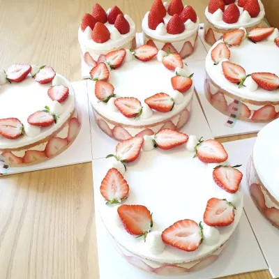 适合做头像的高清草莓蛋糕图片