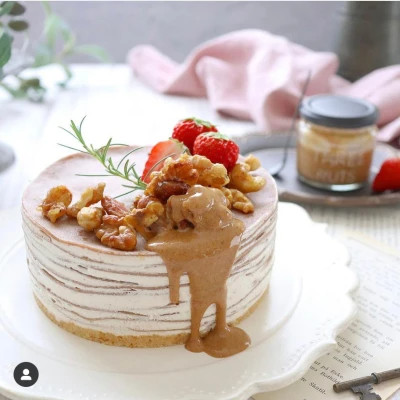 适合做头像的高清草莓蛋糕图片