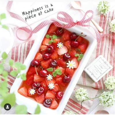 适合做头像的高清草莓蛋糕图片