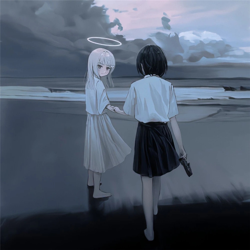 头像伤感动漫小众女生