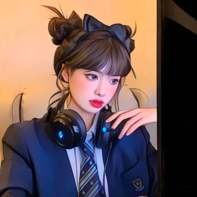 插画头像女唯美文艺图片