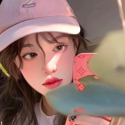 插画头像女唯美文艺图片