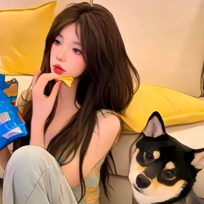 插画头像女唯美文艺图片