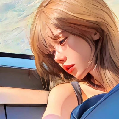 插画头像女唯美文艺图片
