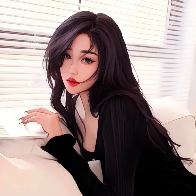 插画头像女唯美文艺图片