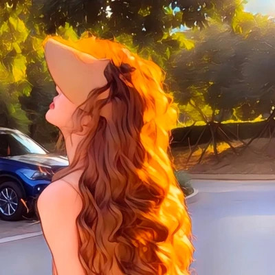 插画头像女唯美文艺图片