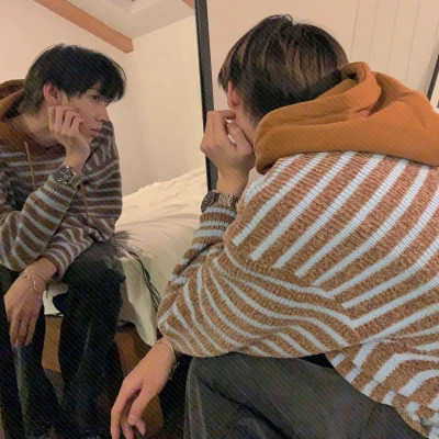 男生懒散微信头像真人