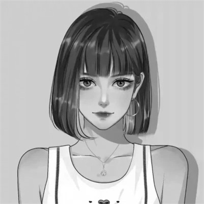 不明显动漫情头黑白