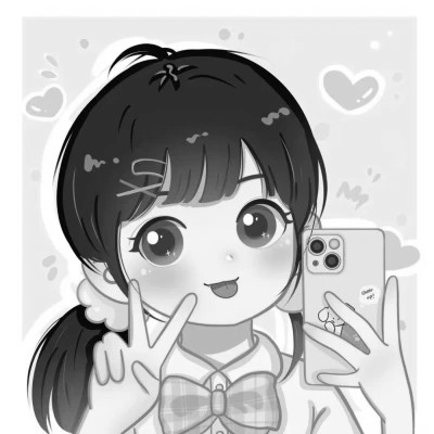 不明显动漫情头黑白
