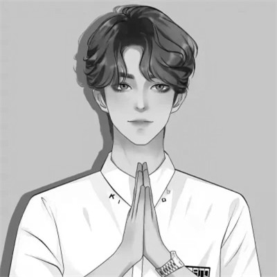 不明显动漫情头黑白