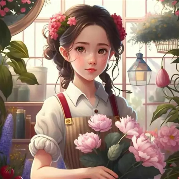 职业女生头像可爱AI绘画高清图片