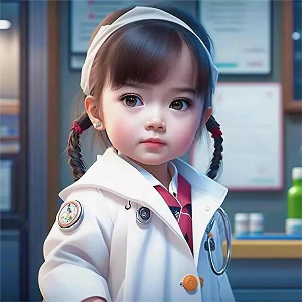 职业女生头像可爱AI绘画高清图片
