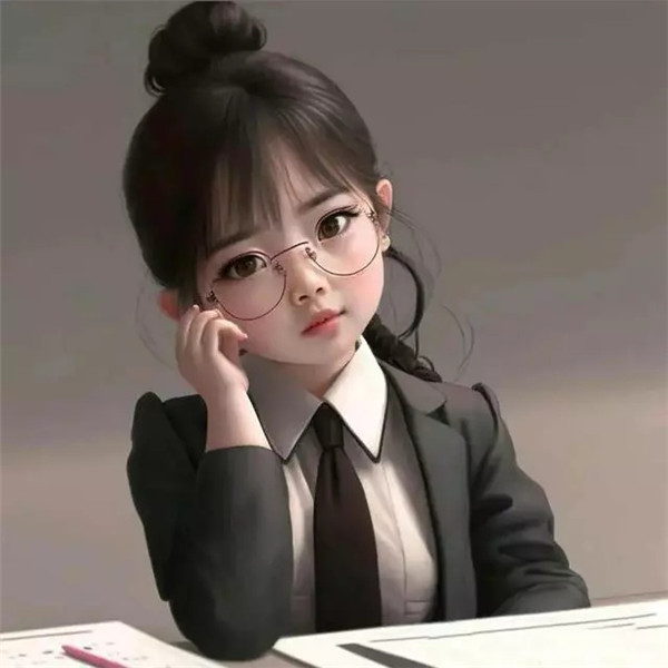 职业女生头像可爱AI绘画高清图片
