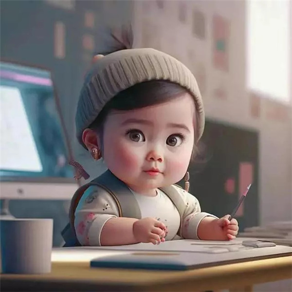 职业女生头像可爱AI绘画高清图片