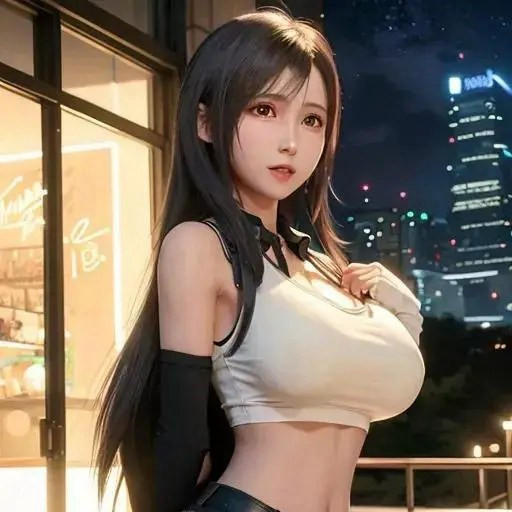 著名的动漫游戏人物成熟妇人蒂法头像图片