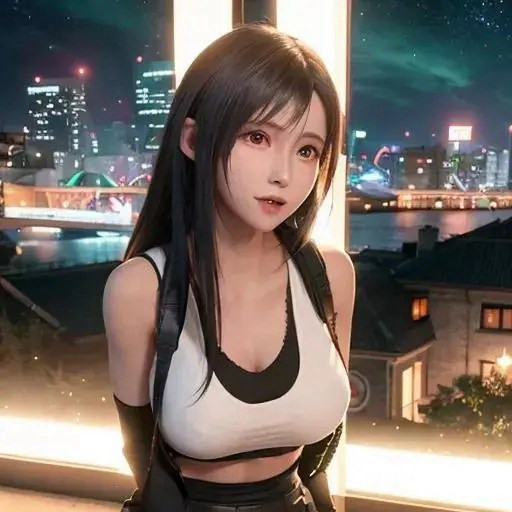 著名的动漫游戏人物成熟妇人蒂法头像图片