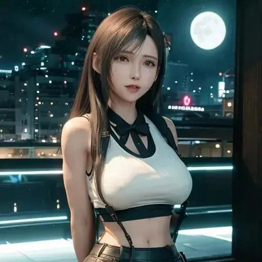 著名的动漫游戏人物成熟妇人蒂法头像图片