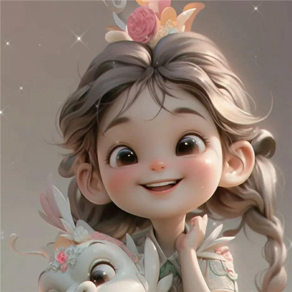 开心快乐治愈可爱动漫女生头像图片